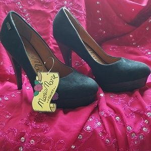 Maria Mare black suede sz 36, 6us nwt